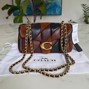 NWT Coach Tabby Shoulder Bag 20 With Patchwork Quilting Maple Shadow Brown CBG88